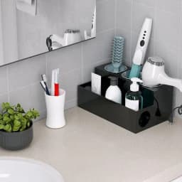 Hair Tool Organizer Bathroom Hair Brush Storage Holder Acrylic Hair Styling Tool Organizer and Holder Bathroom Countertop