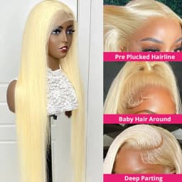 613 Hd Lace Frontal Wig 13x6 Blonde Lace Front Wig Human Hair 30 Inch 13x4 Honey Blond Bone Straight Human Hair Wigs For Women