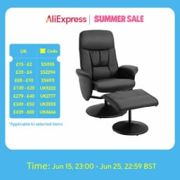 HOMCOM PU Leather Armchair and Footrest Swivel Recliner w/ Ottoman