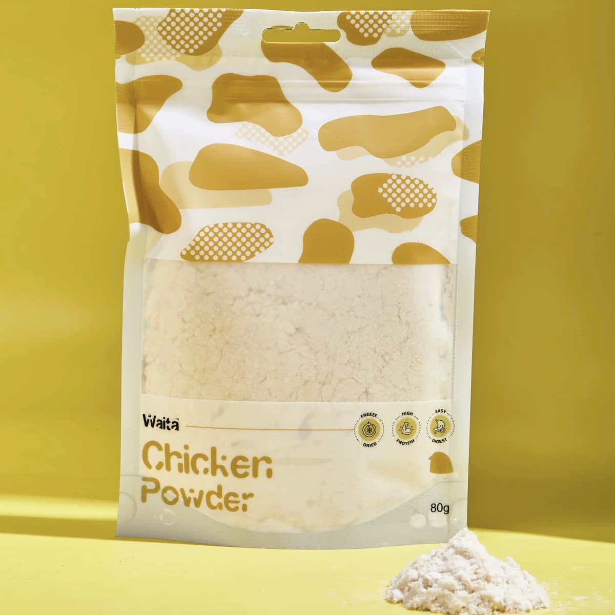 Waita 100% Natural Freeze Dried Chicken Powder Topping 80g - Cat Dog Food& Treats High Protein Low Fat Meal Topping