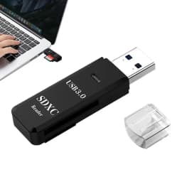 High Speed USB 3.0 Micros SDTF Card Reader Adapter Data Transmission up to 5Gbps Compatibility Multiple for PC Laptop Tablet
