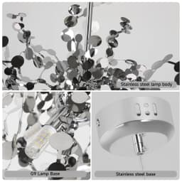 Pendant Light LED Stainless Steel Art Home Decora Ceiling Lamp For Bedroom Bedside Hanging Lamp Dining Room Lighting Fixtures G9