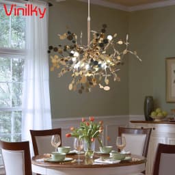 Pendant Light LED Stainless Steel Art Home Decora Ceiling Lamp For Bedroom Bedside Hanging Lamp Dining Room Lighting Fixtures G9