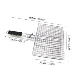 Stainless Steel BBQ Mesh Non Stick Grilling Basket Grill Mesh Mat Meat Vegetable Steak Picnic Party Barbecue Tool 