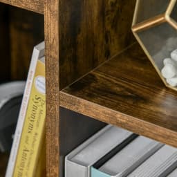 HOMCOM Bookcase Modern Bookshelf Cabinet for Home Office Rustic Brown