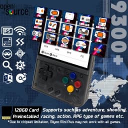 MIYOO Mini Plus Retro Handheld Game Console Portable Classic Video Game Console Linux System 3.5-inch IPS Screen Children's Gift