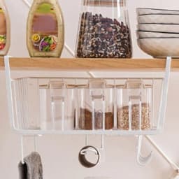 Under Shelf Basket Kitchen Closet Organizer Basket Under Cabinet Shelf Organizer For Pantry Counter Laundry Room