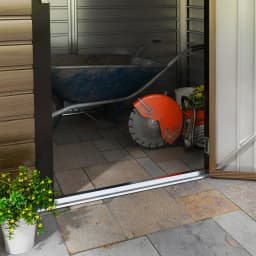 6.2 X 4.3ft Garden Metal Shed with Ventilation Slots for Garden, Patio, Oak