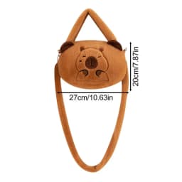 Capybara Plush Bag Cartoon Plush Animal Shoulder Bag Capybara Purse Fashionable Stuffed Animal Bag Plush Handbags for Girls