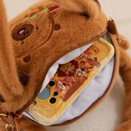 Capybara Plush Bag Cartoon Plush Animal Shoulder Bag Capybara Purse Fashionable Stuffed Animal Bag Plush Handbags for Girls
