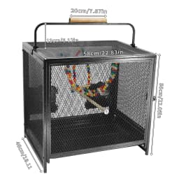 Large Metal Bird Cage for Cockatiels Parakeet Lovebirds Parrot Cage Flight Cage with Hammock Swing Toy and Perch Stand