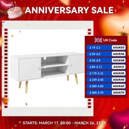 HOMCOM TV Unit Cabinet for TVs up to 55 Inches W/ Shelves and Cupboards, White