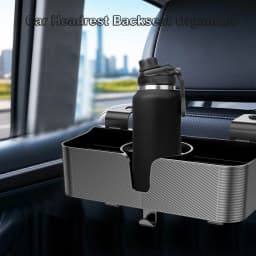 Car Backseat Headrest Organizer Backseat Food Drink Storage Rack Car Headrest Organizer With Cup Holder & Hook For Travel