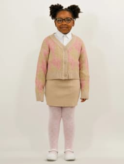 BALOU Kids Floral Knit Cardigan