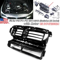 Air Shutter for BMW 5 Series F10 520d 525d 530d 535d 528i 535i 2011-2016 with Motor Front Radiator Air Duct Panel 51747200824