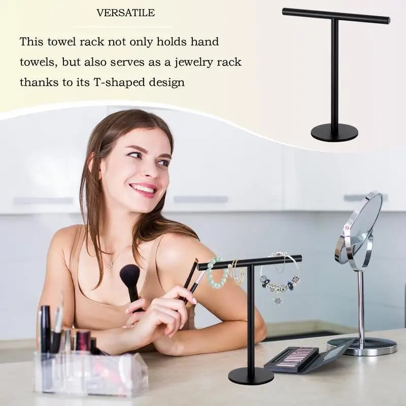 Countertop Hand Towel Holder Kitchen Towel Holder Stand Hand Towel Holder Stand T Shape Towel Rack For Bathroom Kitchen