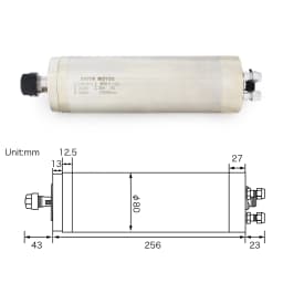 Waterproof 2200W CNC Spindle Motor 220v ER20 2.2kw Round Water Cooling Spindle 24000RPM +2.2kw VFD 48-63hz+Water Pump+80mm Clamp