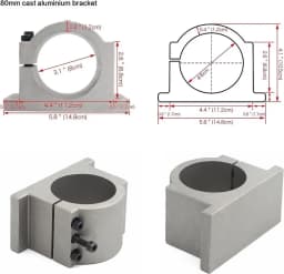 Waterproof 2200W CNC Spindle Motor 220v ER20 2.2kw Round Water Cooling Spindle 24000RPM +2.2kw VFD 48-63hz+Water Pump+80mm Clamp