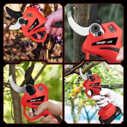 ONEVAN 55mm Brushless Electric Pruning Shear Cordless 2 Gears Scissors Fruit Tree Bonsai Garden Cutter For 21V 18V Battery