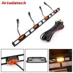 Artudatech Front Bumper Hood Grille LED Lights W/Wire Harness Fit fors Tacoma 2012-2015 Amber