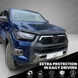 Dark Black Bonnet Deflector For TOYOTA HILUX 2021 2022 2023 2024 2025 Front Bug Shield Hood Deflector Double Cab No Drilling