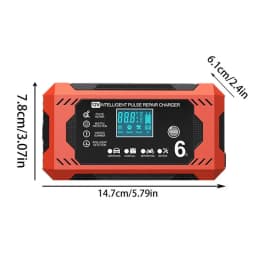 Car Battery Charger 6A 12V Car and Motorcycle Battery Charging Device Lead-acid Battery Smart Repair LCD Display auto tools