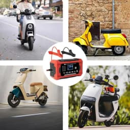 Car Battery Charger 6A 12V Car and Motorcycle Battery Charging Device Lead-acid Battery Smart Repair LCD Display auto tools