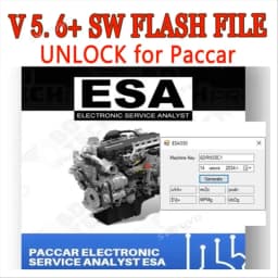 Car software ESA Electronic Service Analyst 5.6 + 2023 SW FLASH FILE with Keygen Unlock PUNLOCK for Paccar Car Repair Software