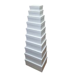 Luxury Lid & Base Rigid Stacking Gift Box Set of 10