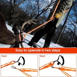 Nylon Reflective Deer Drag Harness Strap Adjustable Hunting Deer Belt With Handle Carabiner Shoulder Pad Multipurpose 