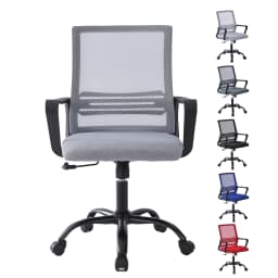 mcc direct Adjustable Office Chair w/Padded Seat Cushion, Height Adjustable Computer Chair w/Lumbar Support and Swivel Rocking