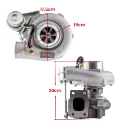 T25 Turbo GT2871 GT28 Universal T28 GT2860 Turbo Turbine A/R .64 Universal Turbo Charger for 1.5-2.0L Billet Turbocharger Turbine Up to 400HP