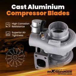 T25 Turbo GT2871 GT28 Universal T28 GT2860 Turbo Turbine A/R .64 Universal Turbo Charger for 1.5-2.0L Billet Turbocharger Turbine Up to 400HP