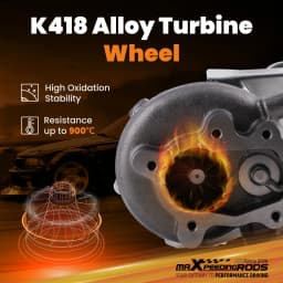T25 Turbo GT2871 GT28 Universal T28 GT2860 Turbo Turbine A/R .64 Universal Turbo Charger for 1.5-2.0L Billet Turbocharger Turbine Up to 400HP