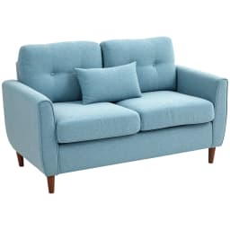 HOMCOM Chic Loveseat with Armrest Spring Padding for Home Office
