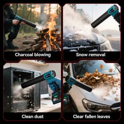ONEVAN 4000W Brushless Electric Turbo Blower Jet Fan 400M/S 300000RPM Handheld Leaf Dust Blowing Tool For Makita 18V Battery Pin