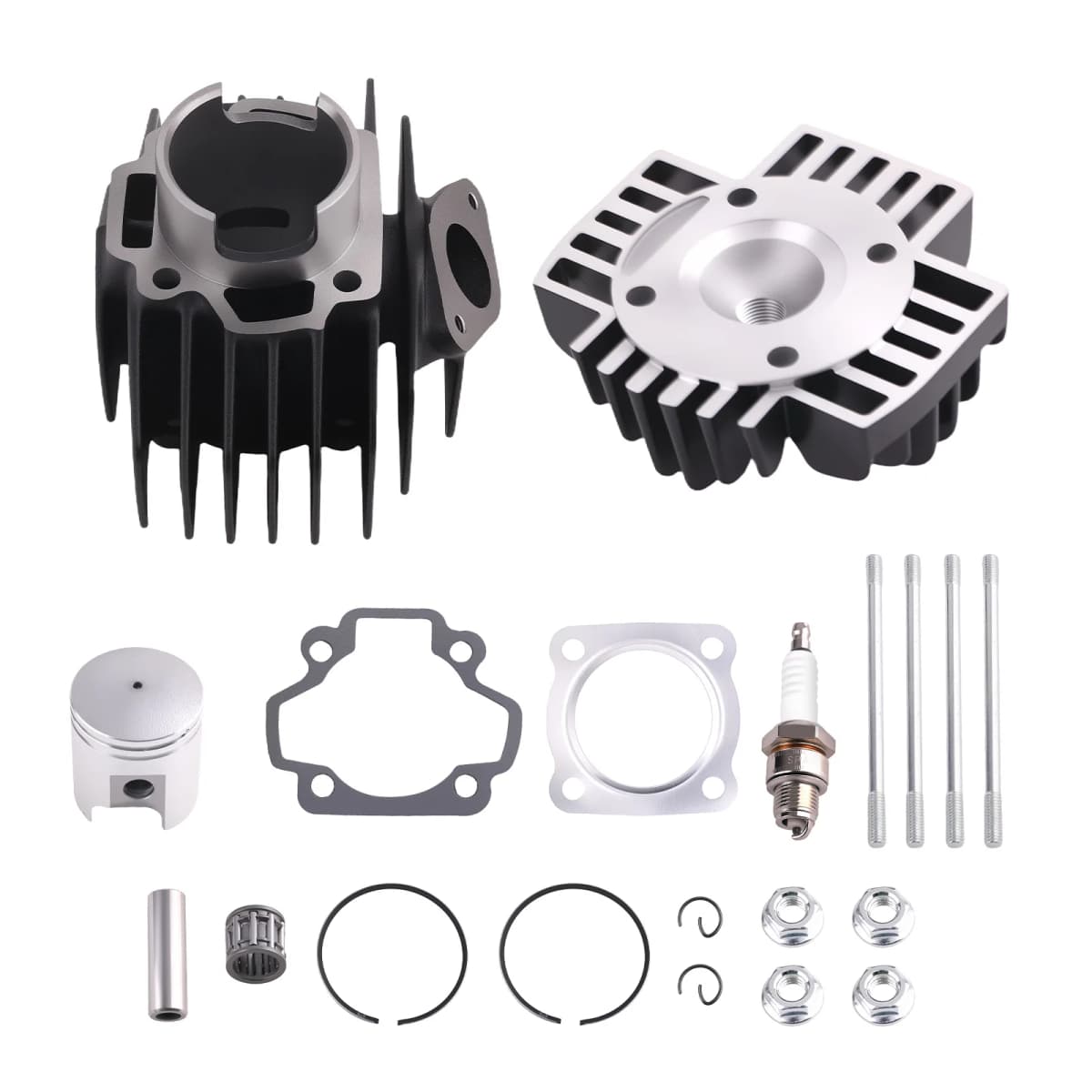 44mm Bore Cylinder Piston Gasket Top End Rebuilt Kit for Yamaha QT50 PW50 79-87