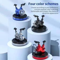 Car Air Freshener Solar Cycling Shape Motor Cycle Rotating Freshener Automotive Interior Ornament with Aromatherapy Tablet