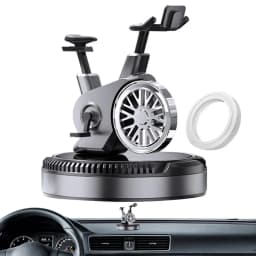 Car Air Freshener Solar Cycling Shape Motor Cycle Rotating Freshener Automotive Interior Ornament with Aromatherapy Tablet