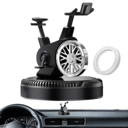 Car Air Freshener Solar Cycling Shape Motor Cycle Rotating Freshener Automotive Interior Ornament with Aromatherapy Tablet