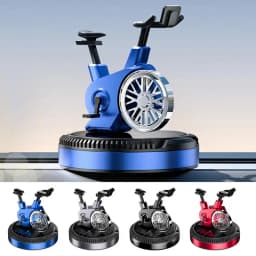 Car Air Freshener Solar Cycling Shape Motor Cycle Rotating Freshener Automotive Interior Ornament with Aromatherapy Tablet