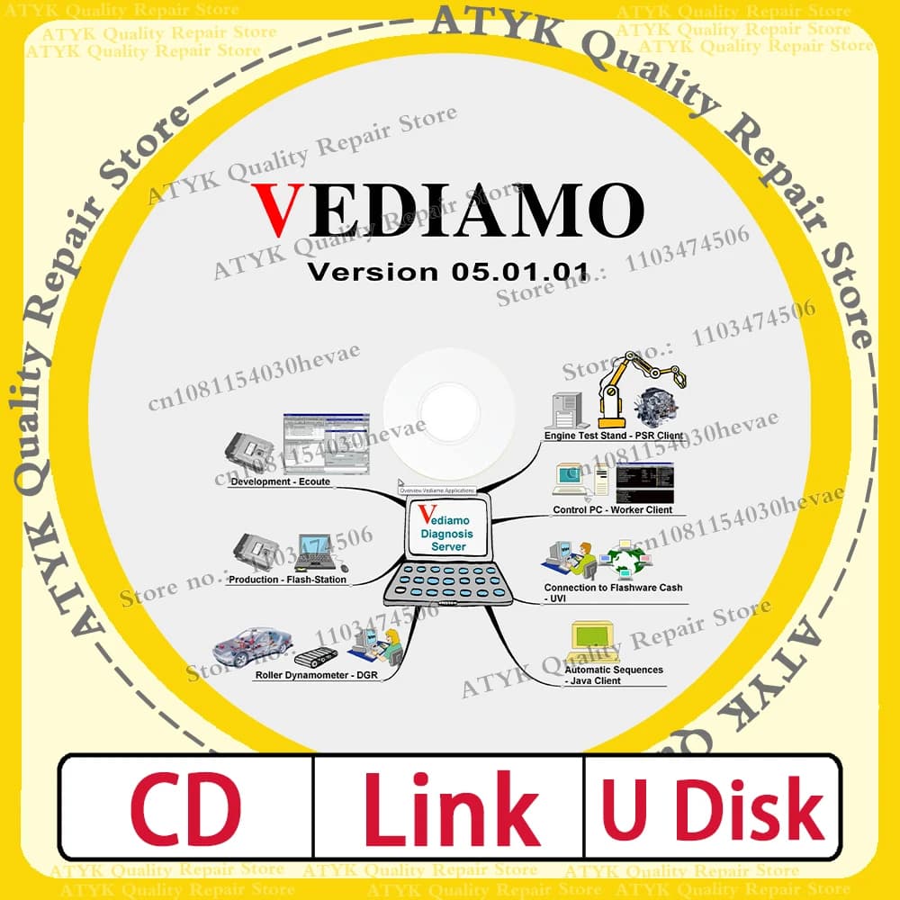 Vediamo 5.1.1 Car Software Inspection Tools Diagnostic for Cars Repair Interface Code Reader Program VCI Diagnostic Pour Voiture