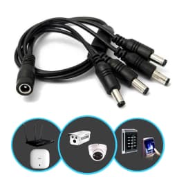 1 Female to 2/3/4 Way Male Plug Port DC Power Adapter Splitter Cable 12V