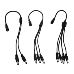 1 Female to 2/3/4 Way Male Plug Port DC Power Adapter Splitter Cable 12V