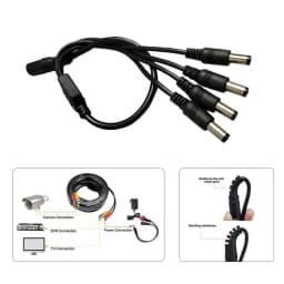 1 Female to 2/3/4 Way Male Plug Port DC Power Adapter Splitter Cable 12V