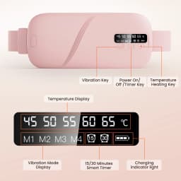Electric Menstrual Period Massager Heating Massage Pad Belt for Female Waist Abdominal Lumbar Warm Belt Massage Device Vibration