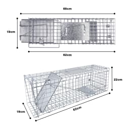 New Live Animal Cage Trap Humane Cat Rodent Control Folding with Handle for Rabbits Stray Cats Squirrels Raccoons Groundhogs