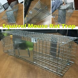 New Live Animal Cage Trap Humane Cat Rodent Control Folding with Handle for Rabbits Stray Cats Squirrels Raccoons Groundhogs