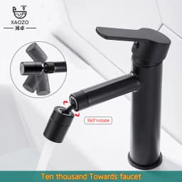 304 Stainless Steel 360 Rotate Basin Faucet Bathroom Kitchen Faucet Water Saving Tap Nozzle Cold and Hot Tap