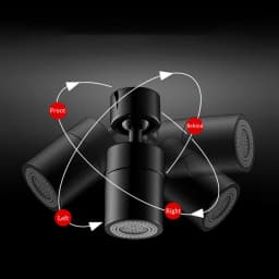 304 Stainless Steel 360 Rotate Basin Faucet Bathroom Kitchen Faucet Water Saving Tap Nozzle Cold and Hot Tap